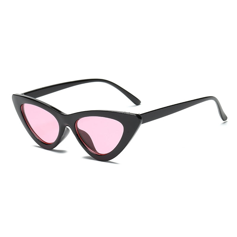 New Vintage Women Cat‘s Eye Sunglasses Lady Retro Cat Eye Sun Glasses Brand Designer Transparent Ocean Summer Eyewear For Female