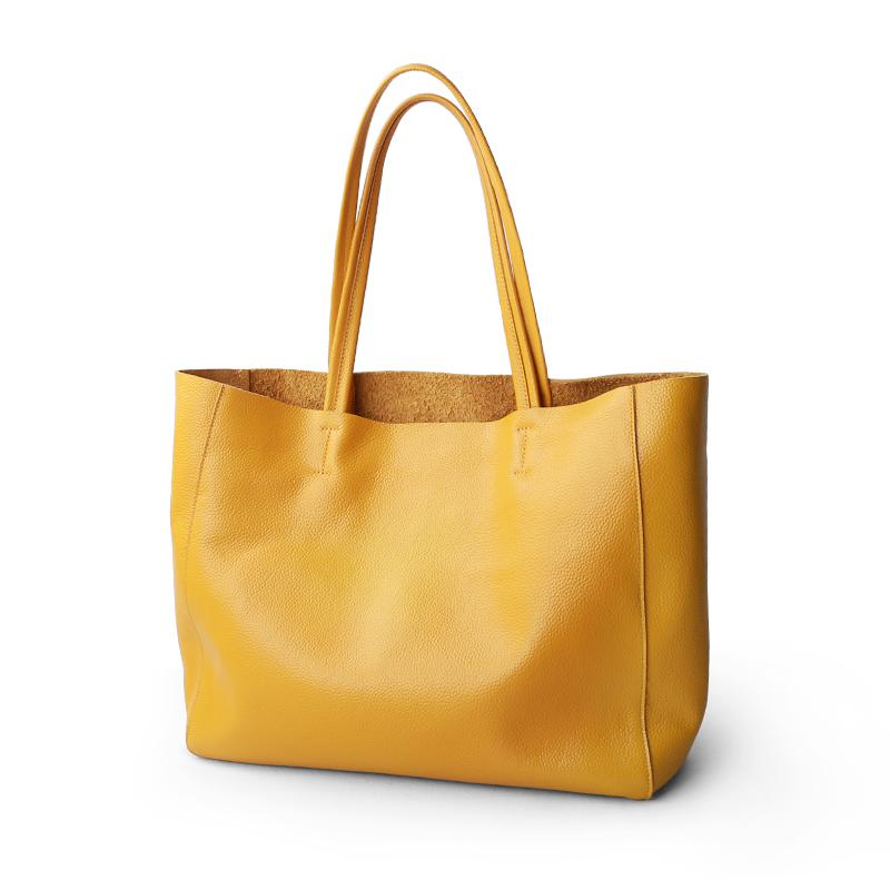 luxury Soft Genuine Leather Women Shoulder Bags Large Capacity Female Totes Bag Brand Designer Leather Lady Handbag Casual