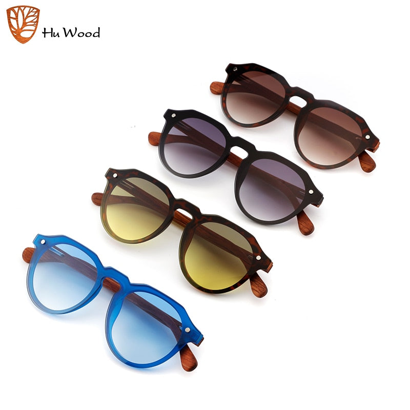 Hu Wood New Luxury Vintage Sunglasses Women Rimless Uv400 Male Classic Men&