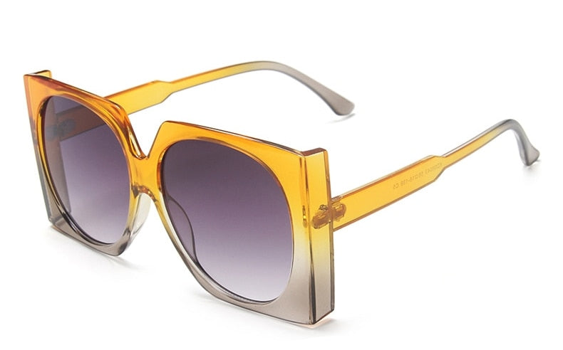 Retro Square Brand Designer Sunglasses Women Fashion Eye Glasses Oversized Luxury Glasses eyewear Oversized Sunglasses Woman