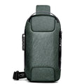 Men&#39;s Waterproof USB Oxford Crossbody Bag Anti-theft Shoulder Sling Bag Multifunction Short Travel Messenger Chest Pack For Male