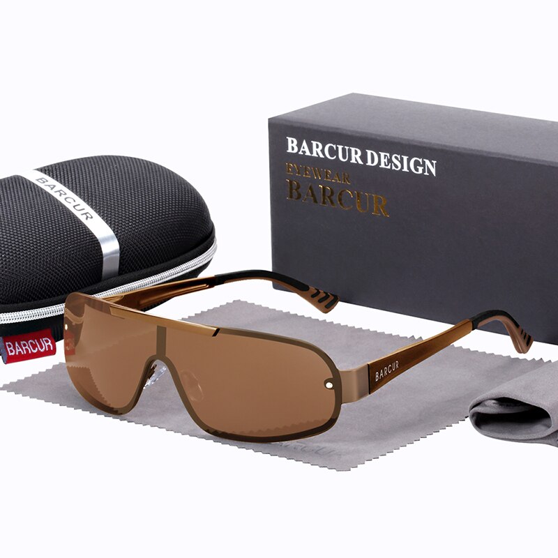 BARCUR Sport Men Polarized Sunglasses Pilot Sun Glasses UV400 Oculos De Sol