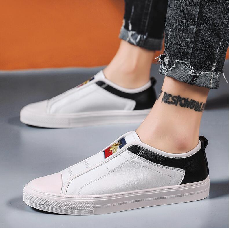 European station shoe leather leisure leather shoes man trend spring and summer fashion joker loafers cowhide loafers first laye
