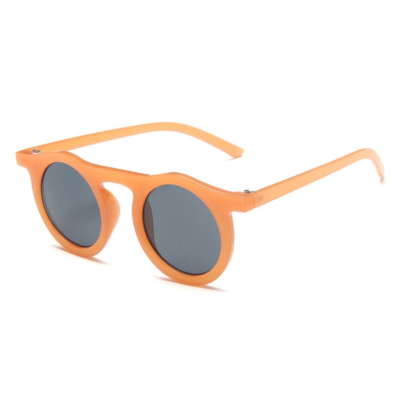 SO&amp;EI Vintage Round Men Sunglasses Brand Designer Jelly Color Frame Eyewear Women Fashion Outdoor Shade Sun Glasses Oculos UV400