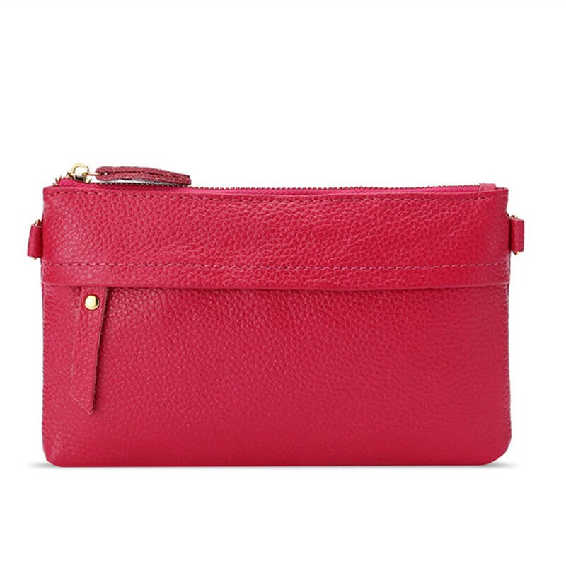 RanHuang Women Split Leather Day Clutches Candy Color Shoulder Bags Women&