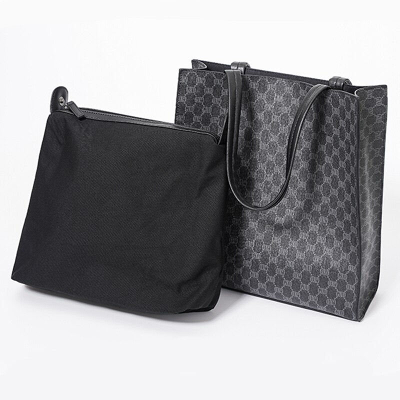 New Fashion Casual Tote Bag Men Business Portable Briefcase Documents 14&quot; Laptop Bag Luxury Designer Male Shoulder Underarm Bag