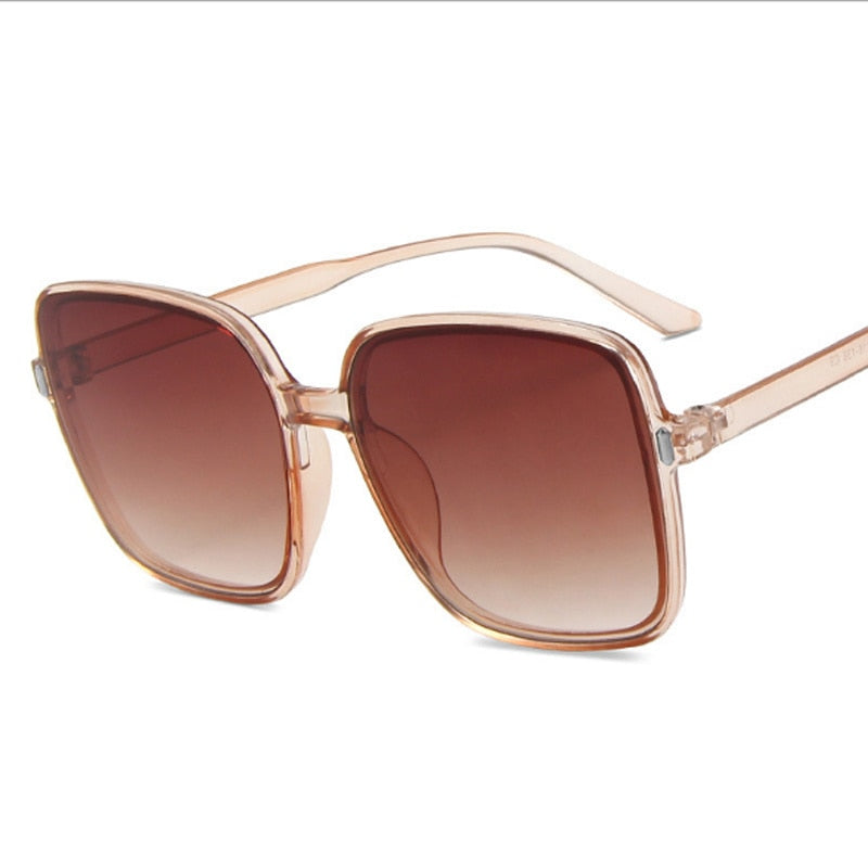 New Square Sunglasses Women Vintage Blue Pink Clear Lens Sun Glasses Female Fashoin Rivet Retro Brand Mirror Eyeglasses