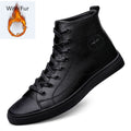 Black Warm Fur Men Boots 2021 New Fashion Genuine Leather Men Boots Winter Warm Shoes Snow Boots for Men Boats