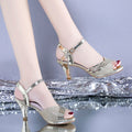 2022 Summer New Style British Style Fish Mouth Buckle Fashion Open-toe Sandals Women Fashion Comfortable High Heels