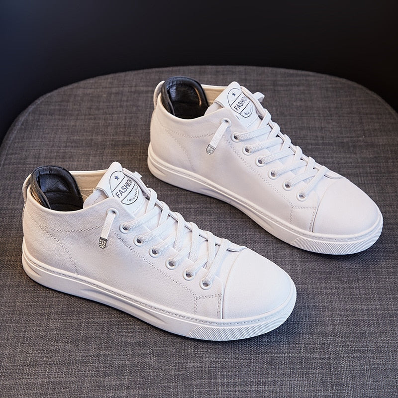 2022 Spring Summer Shoes Women Sneakers Genuine Leather White Shoes Fashion Ladies Sneakers Flat Casual Soft Footwear A3375