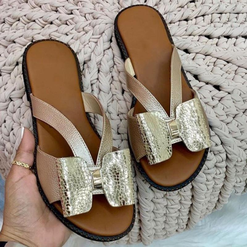 Summer Women Slippers Cute Butterfly-Knot Casual Sandals Lady Slides Flats Slip-On Women Shoes for Women 2021 Zapatillas Mujer