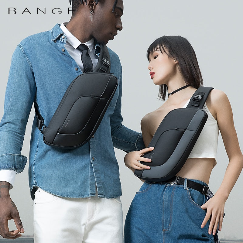 BANGE 2022 Chest Bag New Design waterproof Anti-theft Large Capacity Travel Crossbody Bag Short Trip Chest Bag Pack for Men