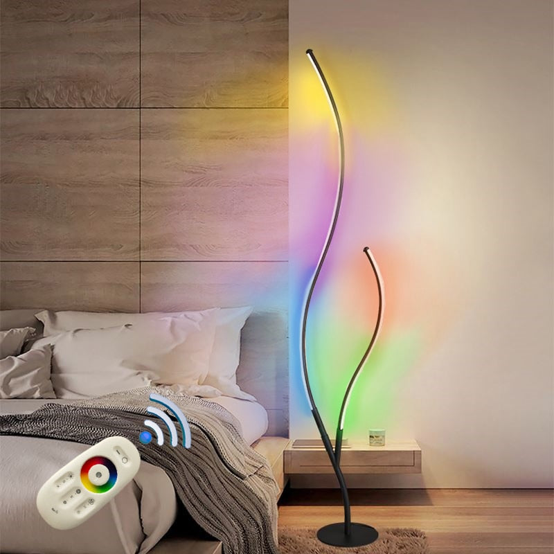 Modern Branches RGB Corner Floor Lights For Living Bedroom Indoor Home Decor LED Colorful Tree Standing Lamp