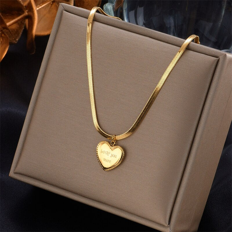 MEYRROYU Stainless Steel Gold Color Multi-layer Geometric Necklace For Women 2021 Trendy New Fashion Party Jewelry collares para