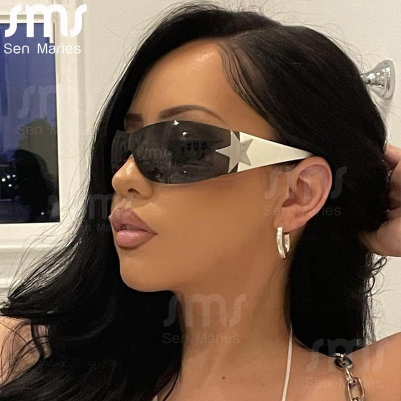 Luxury Brand Punk Sunglasses Goggle New Women Men 2000&