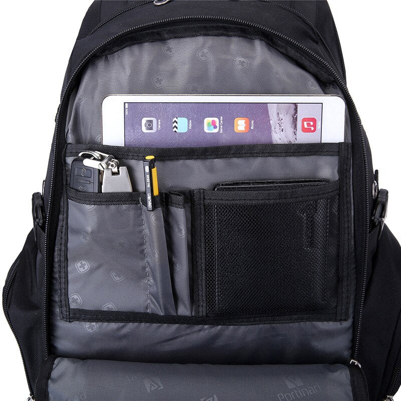 Multifunctional USB Charging Waterproof Backpack Luxury Academy School Bags Computer Travel Backpacks 17 Inch Laptop Bag For Men