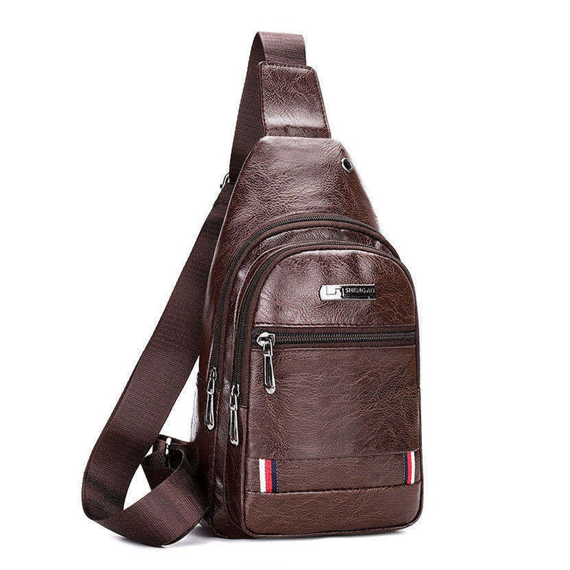 New Shoulder Bag Man 2021 Casual Chest Bag Business Male Bag Multi-Functional Men&