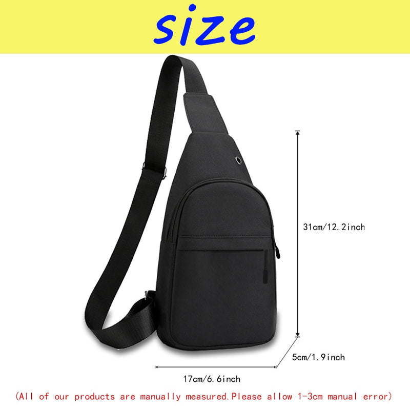 Fashion Men&#39;s Chest Bag Multifunctional Outdoor Leisure Sports Mobile Phone Wallet Men&#39;s Street Shoulder Messenger Canvas Bags