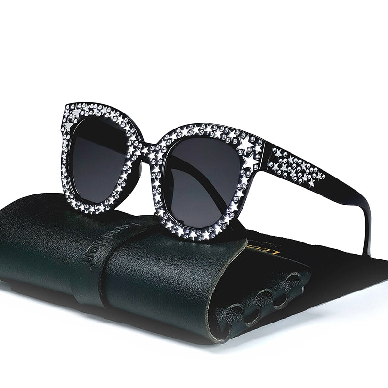 LeonLion Star Cateye Sunglasses Women Retro Brand Designer Eyewear Women/Men Vintage Glasses Women Classic UV400 Oculos De Sol