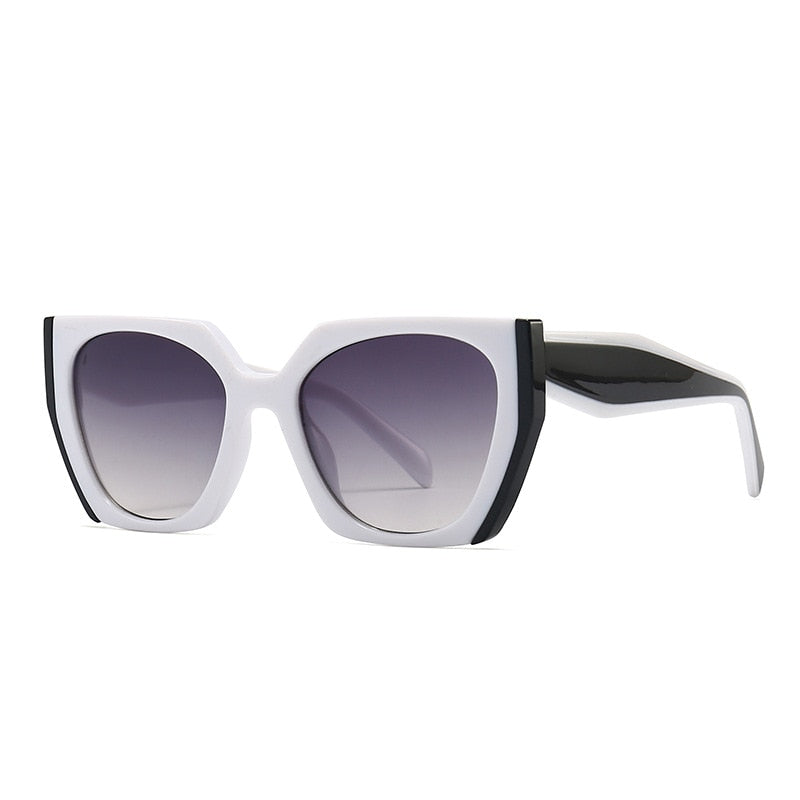 New Fashion Brand Designer Irregular Square Sunglasses For Women Men Retro Modern Cat Eye Ladies Sun Glasses Ins Trending Shades
