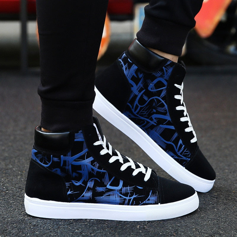 Fashion Sneakers Men Canvas Shoes Breathable Cool Street Shoes Male Brand Sneakers Black Blue Red Mens Causal Shoes A305