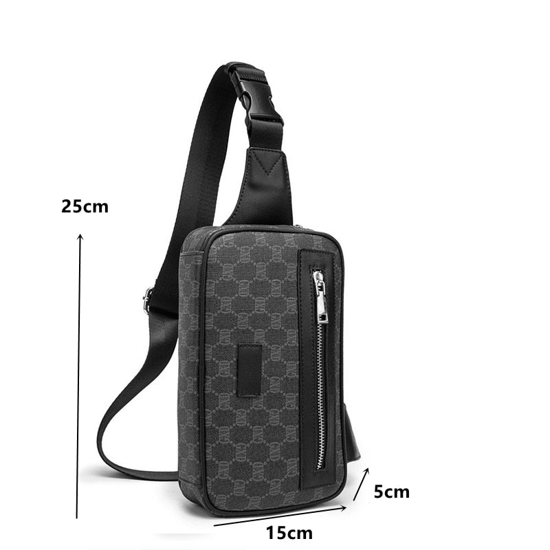 2022 Luxury Brand Design Chest Bag for Men Street Trendy Small Shoulder Crossbody Bag GXD Plaid Pattern Phone Bag Chest Pack