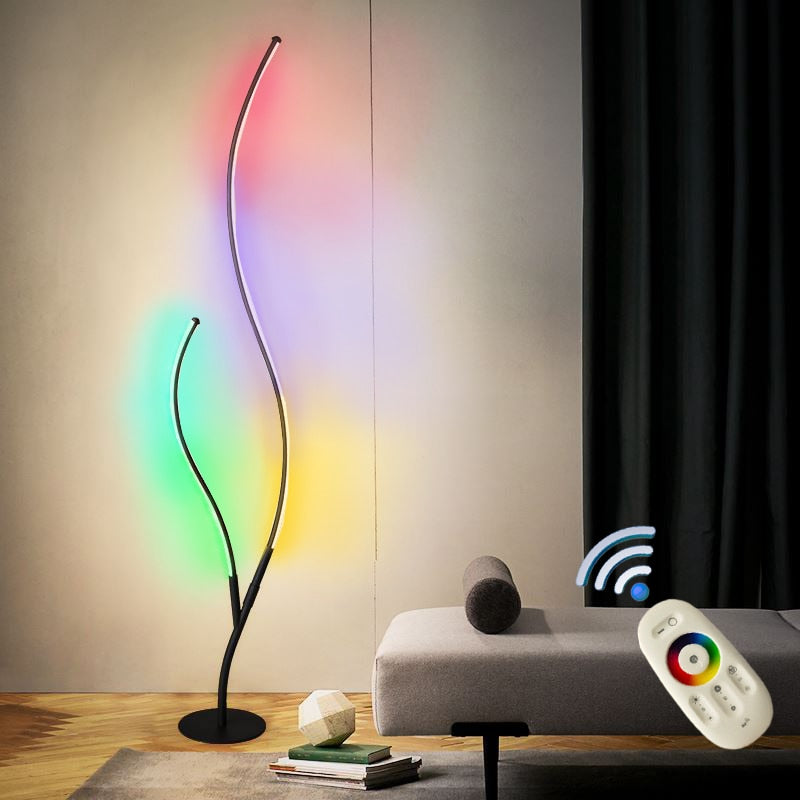 Modern Branches RGB Corner Floor Lights For Living Bedroom Indoor Home Decor LED Colorful Tree Standing Lamp