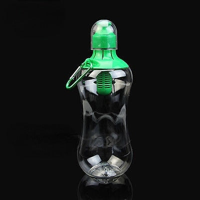 550ML Water Bobble Hydration Filter Bottle Outdoor Portable Filtered Drinking Bottles with Built-In Carbon Filter Carbon