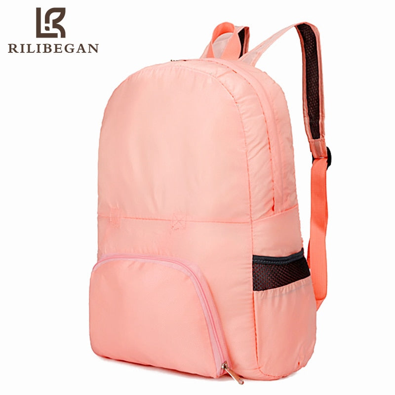 Urltra-Light Foldable Backpack Women Polyester Large Capacity Women Men Waterproof Travel Backpack Bag Men Shopping Bag