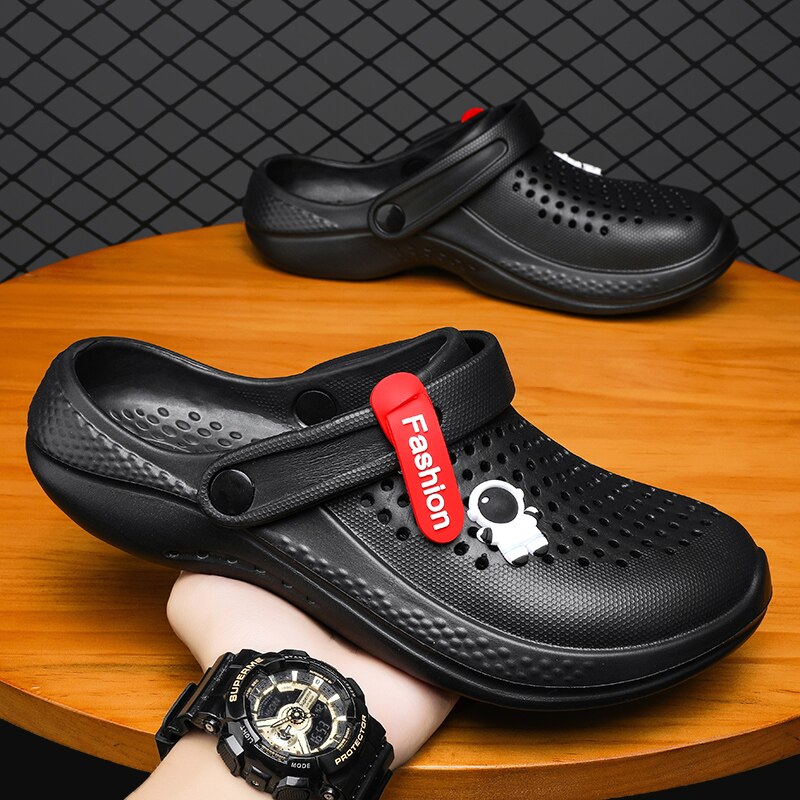 Men Sandals Women Flip Flops Breathable Home Slippers Outdoor Fashion Garden Clogs Couple Water Shoes Sandals For Men Black