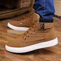 Men&#39;s High Top Sneakers Casual Vulcanized Shoes Spring/Autumn Men Shoes High Quality Frosted Faux Suede Casual Platform Shoes