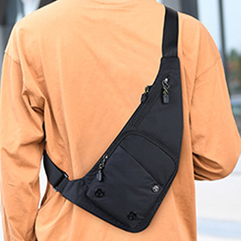 New Men‘s Trendy Casual Shoulder Bag Travel Sports Outdoor Passport Pack Messenger Sling Chest Crossbody Bag For Male Female