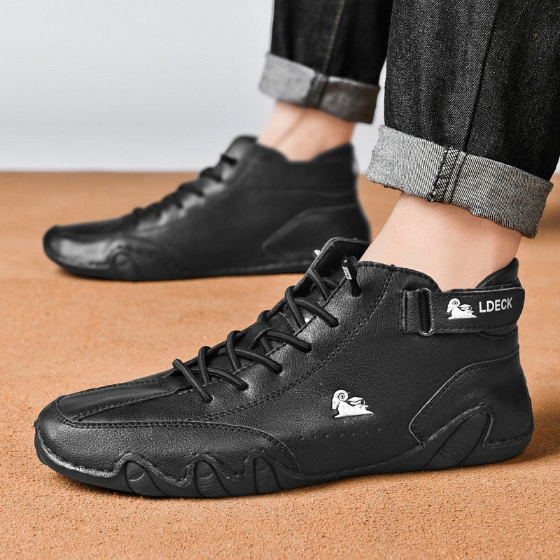 Men Sneakers 2022 New In Casual Shoes Male High Top Sneakers Winter Warm Designer Fashion Loafers Lace Up Shoes Men Ankle Boots
