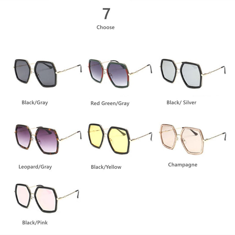 Fashion Oversized Square Sunglasses For Women Men Vintage Big Frame Retro Luxury Designer Sun Glasses Trend UV400 Eyewear Shades