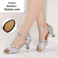 Standard Ballroom Dance Shoes For Women Glitter Open Toe Modern Dance Shoes Salsa Ballroom Tango Latin Dance Shoes For Ladies