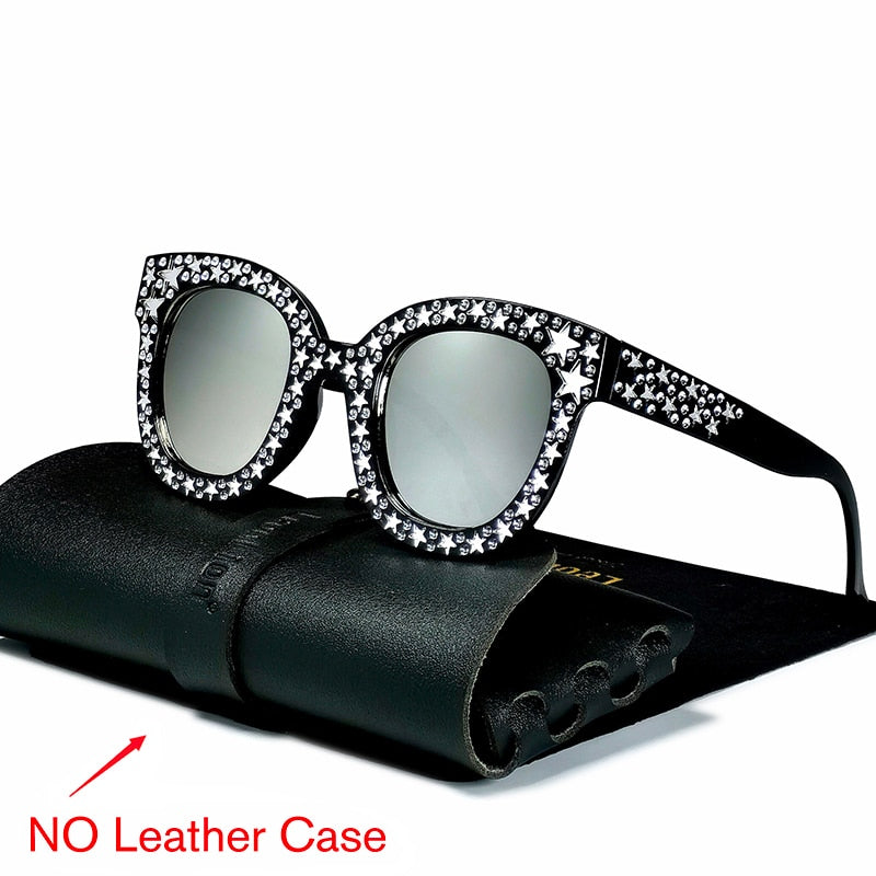 LeonLion Star Cateye Sunglasses Women Retro Brand Designer Eyewear Women/Men Vintage Glasses Women Classic UV400 Oculos De Sol