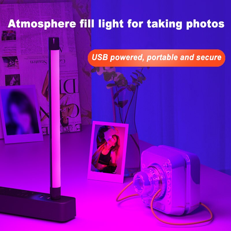 40CM Night Light Photography Lamp USB Color Atmosphere LED Light for Room Bedroom Decor Xmas Gift Lighting Luminaires Table Lamp