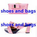Crystal Shoe Bag Set Matching Bag Suitable for Summer Wedding Party Birthday Ball Wholesale Women Fashion High Heels Pink Silver