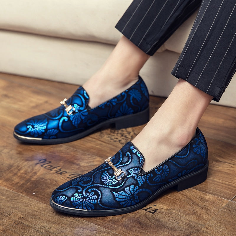 2022Luxury Brand Loafers Slip-on Fashion Colorful Leather Shoes British Style Moccasins Soft Sole Comfortable Wedding Ball Shoes