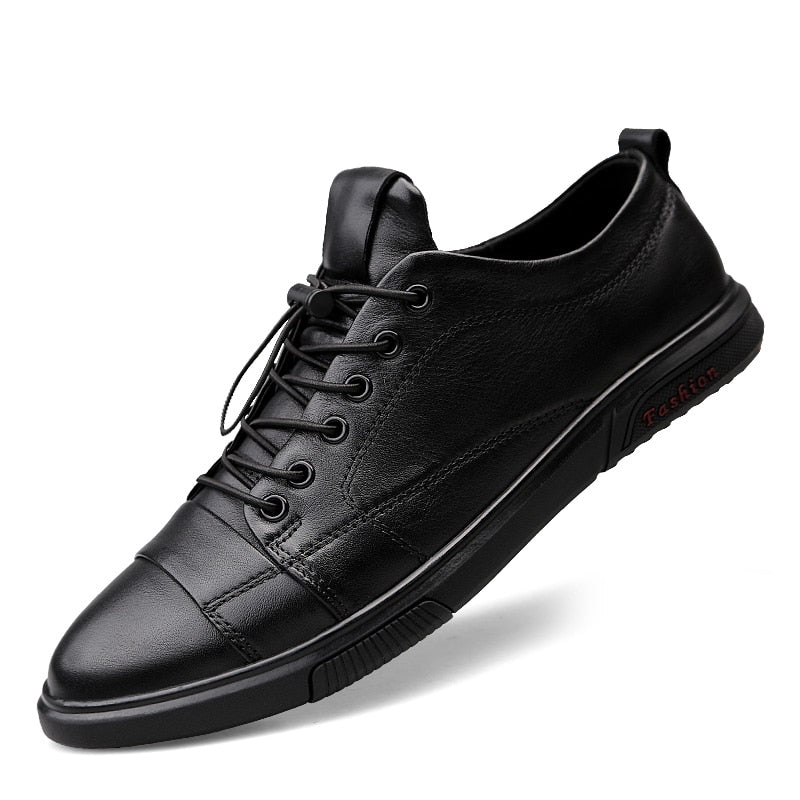 men genuine leather oxfords shoes luxury brand italian style male footwear shoes for men Breathable Flat Lace-Up Shoes big size