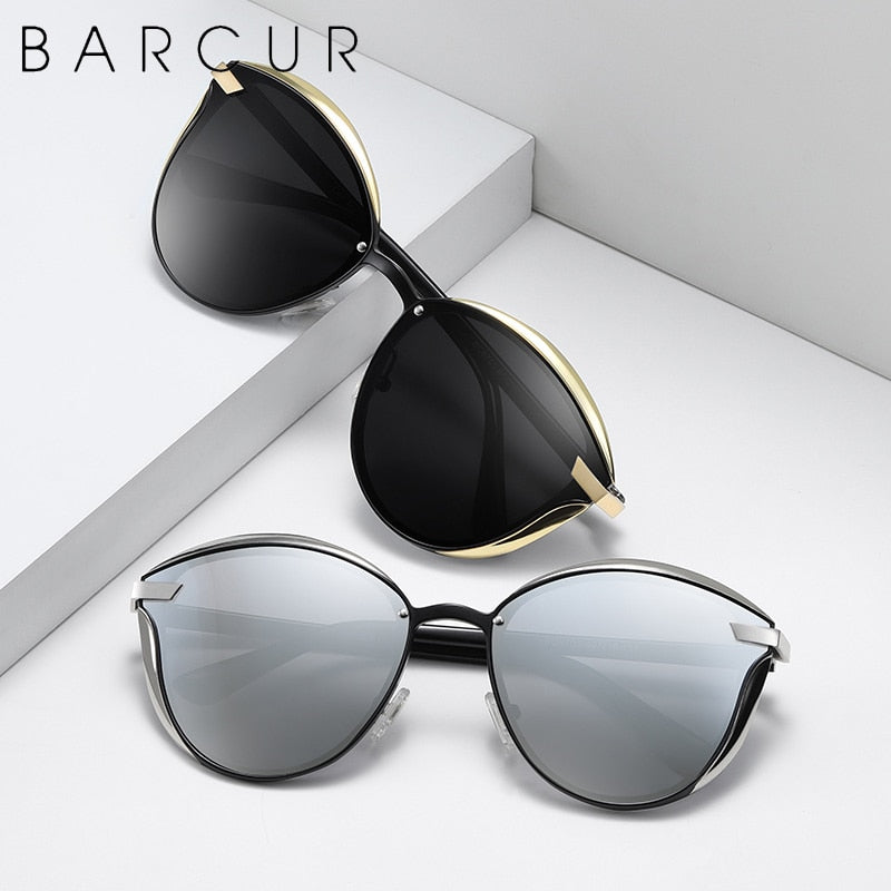 BARCUR Luxury Brand Women Sunglasses Polarized Sun glasses for Women UV400 Protection Lunette Femme