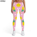 KYKU Brand Flower Leggings Women Graphics Ladies Colorful 3d Print Vintage Printed pants Harajuku Leggins Womens Leggings Pants