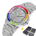 Iced Out 18K Gold Watch For Men Luxury Diamond Watches Man Hip Hop Men&#39;s Quartz Wristwatch  Hip Hop Male Clock Waterproof XFCS