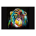 Abstract Colorful Animal Painting Modern Lion Graffiti Monkey Wall Art Funny Picture Cuadros Canvas Poster Print Home Decoration