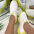 Sneakers For Women Knitted Woman Breathable Sock Vulcanized Women&#39;s Lace Up Tennis Shoes Female Sport Shoes Ladies Flat Big Size