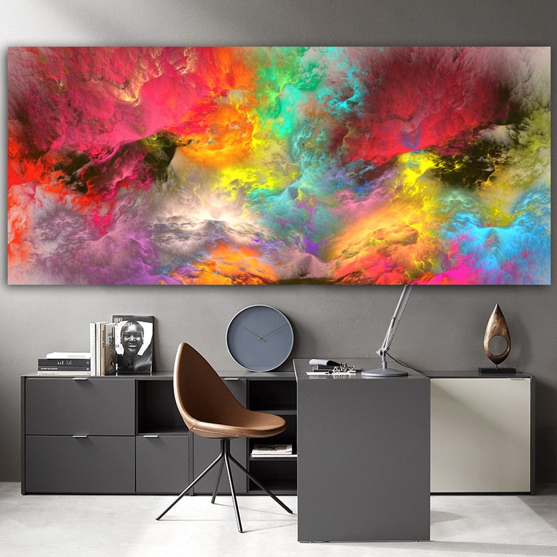 DDHH Different Iight Cloud Abstract Oil Painting Wall Picture For Living Room Decor Canvas Modern Art Poster And Print