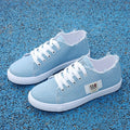 21hot4 Canvas shoes woman  new arrival Lace-up Spring/autumn Sneakers for girls Fashion Denim solid Blue/White casual shoes Tenn