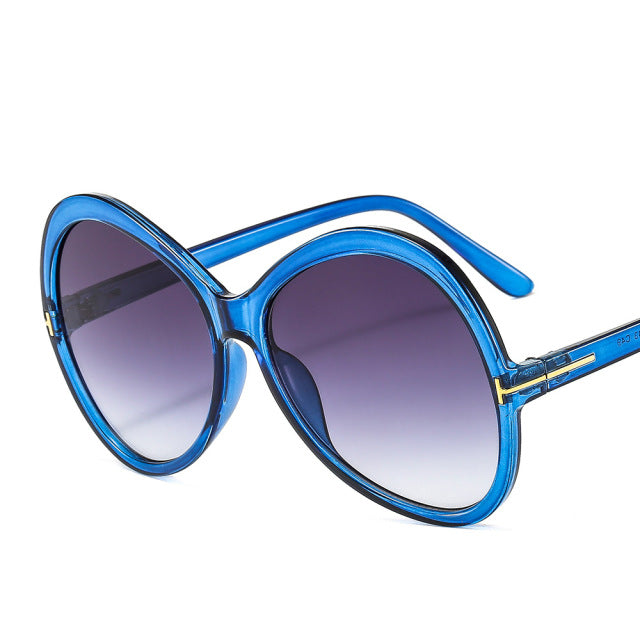 46595  Oversized Sunglasses Men Women Brand Designer Fashion Shades UV400 Vintage Glasses