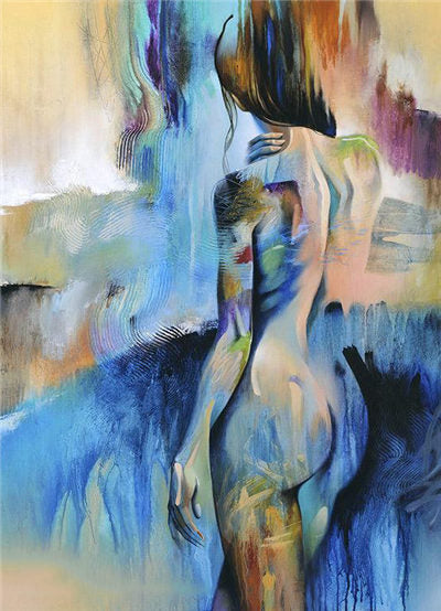 Home Decor Nordic Canvas Painting Modern Sex Lady Picture Wall Art Poster Girl Bedroom Abstract Minimalist Art Oil Painting