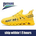 Damyuan Mens Women&#39;s Casual Shoes Rubber Sole Comfortable Inner Soles for Shoes Hiking Sports Shoe Male Yellow Workout Sneakers